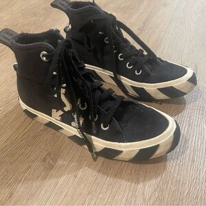 Off-White Black and White High-Top Sneakers